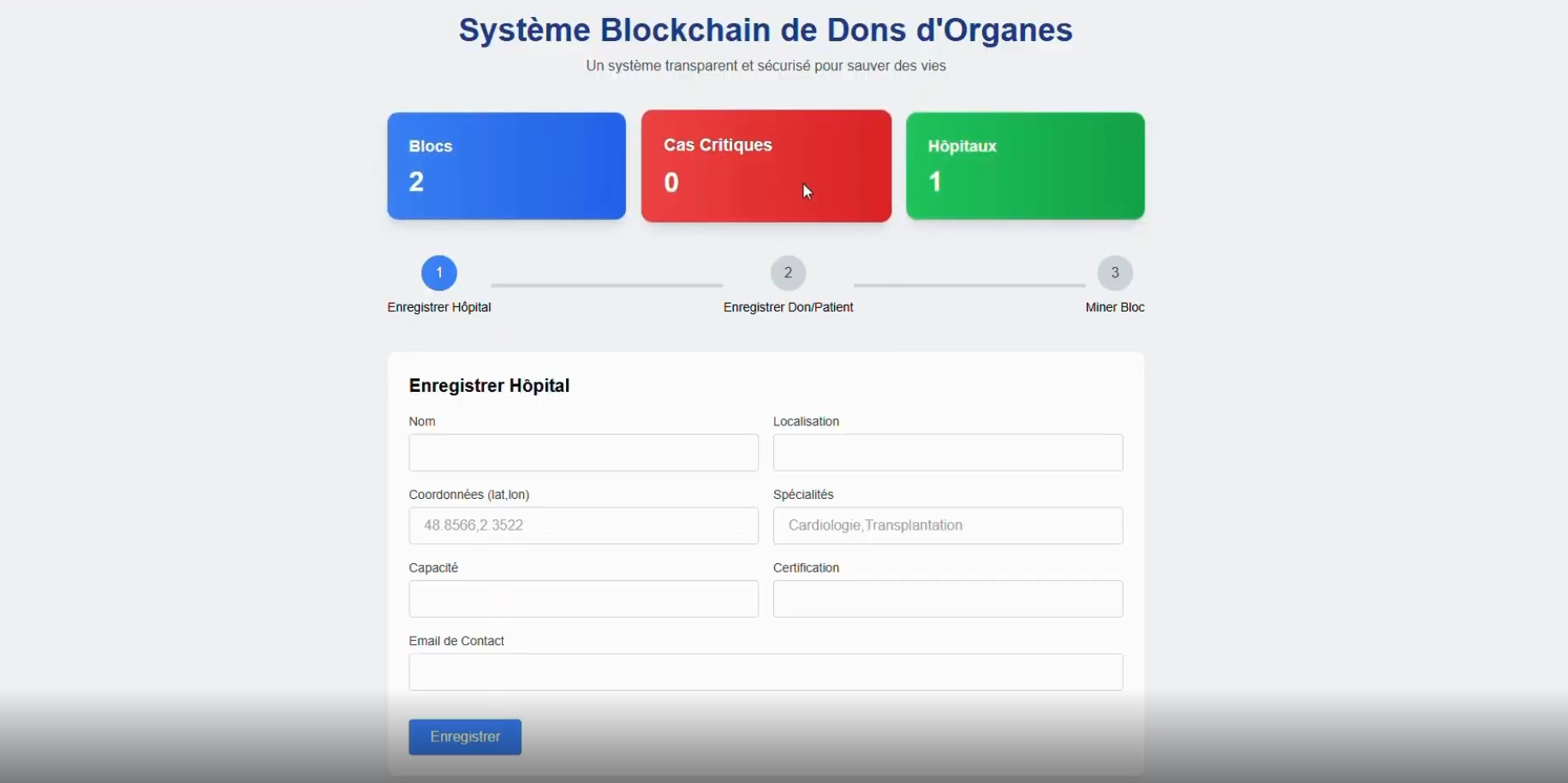 Blockchain Application - View (1/5)
