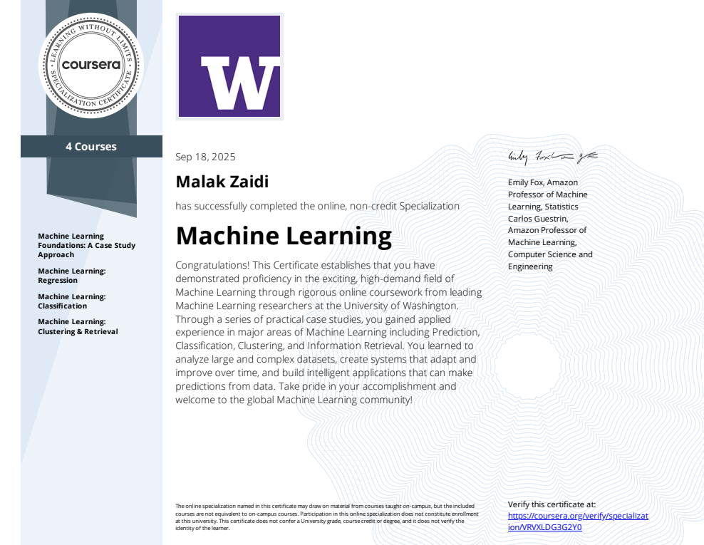 Machine Learning Specialization