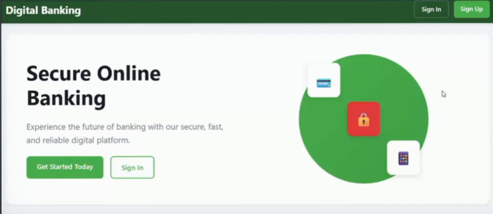 Full-Stack Digital Banking System - Login & Authentication (1/8)